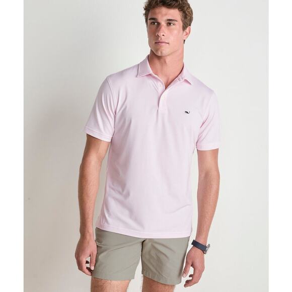 Vineyard Vines Other - Vineyard Vines St. Jean Stripe Sankaty Performance Polo Pink Stripe  XL Preppy